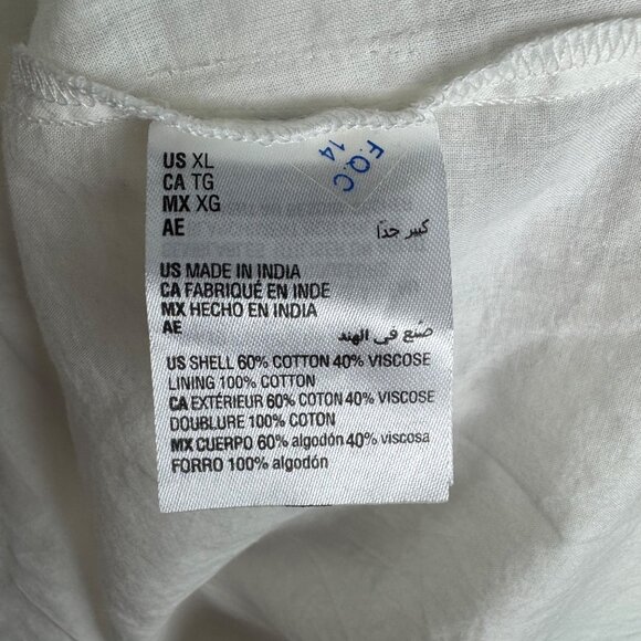 Style & Co White Floral CottonBlend Midi Dress‎ XL Cottagecore Girly Summer - Picture 9 of 10